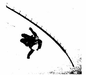 FIGURE 8-15. Navy Test Jumper Using Crew Escape Pole..jpg